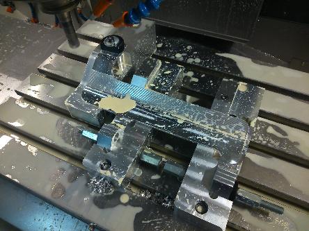 T6082 aluminium part while machining
